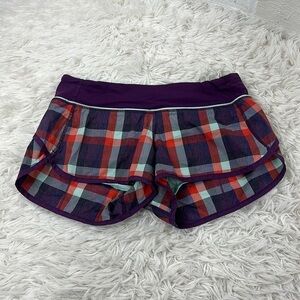 🔥$SALE$🔥 Lululemon Speed Short Yama Check Berry Yum Yum